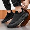 Модные мужские кроссовки лето черные летящее плетение дышащая сетка zapatos hombres повседневные быстросохнущие мягкая подошва спортивная обувь дышащие уличные