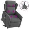 VidaXL Reclining Massage Armchair Dark Grey Fabric 3303145