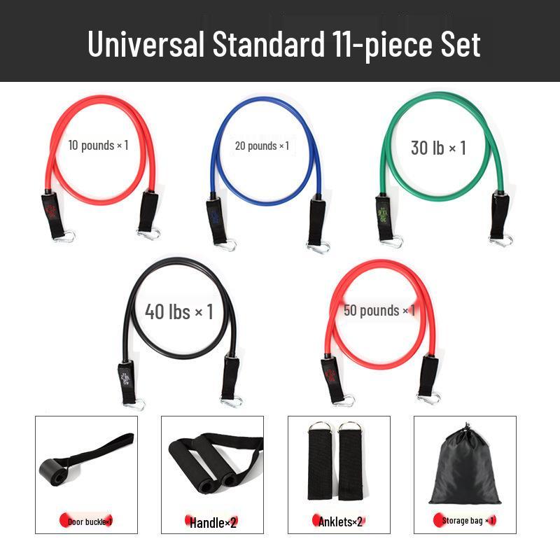 11-Piece Resistance Bands Set: Chest & Shoulder Exercise, Muscle Toning, Weight Loss, Stretching Equipment