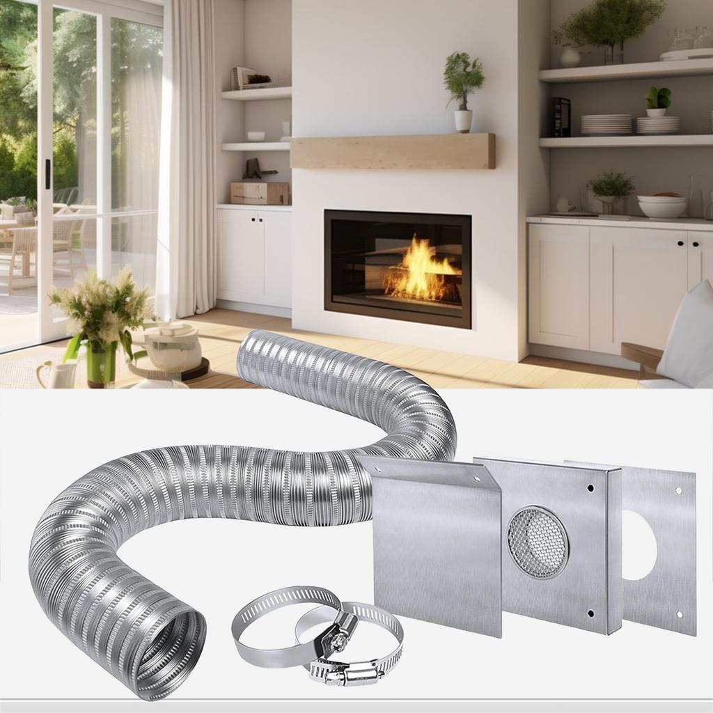 Pellet Stove Air Ventilation Set Efficiently Enhances Combustion Easy Installation Designs for Various Models Use