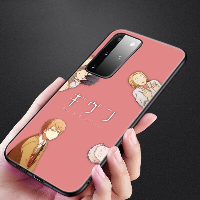 Милый мультяшный аниме-чехол Given Yaoi для Samsung Galaxy S20 S21 FE S10 Lite Note 20 10 Lite S8 S9 S10E S10 Plus Ultra Black Cover