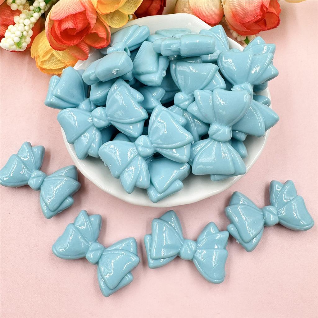 Свободные бусины 30 шт. для изготовления браслетов с бантом 19,2*29,2 мм, материал ручной работы, акрил, DIY ювелирные аксессуары, модные аксессуары