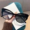 New Cat Eye Personalized Photochromic Myopia Glasses Simple and Versatile Trendy Color Anti Blue Light Glasses Diopter To -4.0