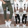 Ayollar Yirtilgan Slim Stretch Ipli Shimlar