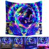 UV Fluorescent Tapestry Animal Print Wall Hanging Art Home Decor