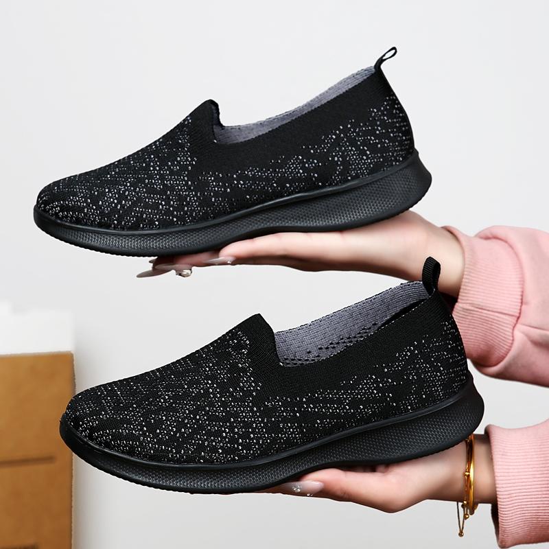 Новая женская обувь Дышащая легкая удобная повседневная спортивная обувь низкий верх сетка ленивые рабочие туфли большой размер лоферы