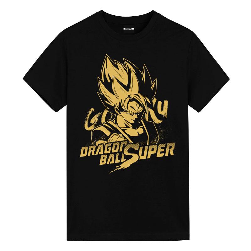Dragon Ball T-shirt Summer Animation Japanese Periphery Wukong Saiyan Pure Cotton Men's and Women's Same Short Sleeves