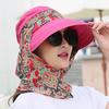 Летняя пляжная солнцезащитная козырек для женщин с защитой от УФ-излучения, цветочная складная широкополая шляпа для девочек, кепка для женщин, кепка для женщин