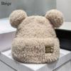 Warm Beanie Hat Cute Bear Ear Skullcap Casual Ear Protection  Women