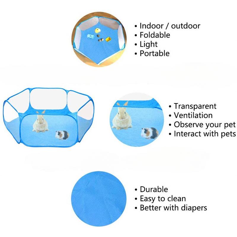 Portable Small Animal Playpen Folding Outdoor Indoor Exercise Pet Cage Tent
