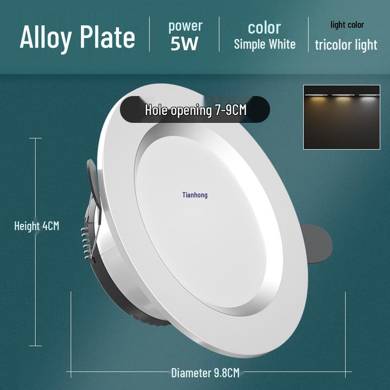 Recessed Ceiling Downlight for Living Room, 5-Inch Cutout, Bullseye Design