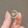 Fashion Moon Star Open Ring for Women Girls Wedding Engagement Jewelry Gift
