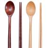 ZISIZ Набор палочек для еды и ложек из натурального дерева