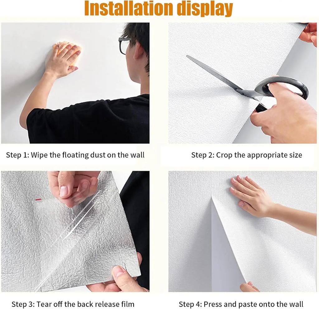 3D Самоклеящиеся Льняные Обои Непрерывные Водонепроницаемые Наклейки на Стену Гостиная Спальня Кухонный Шкаф Водонепроницаемая Наклейка на Стену