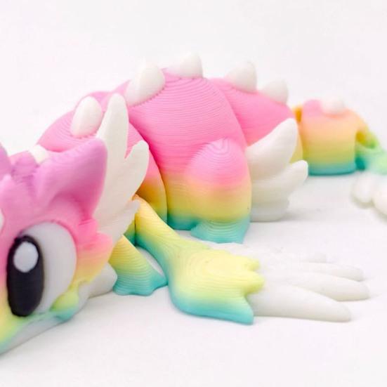 Коллекционное мини-яйцо с драконом, напечатанное на 3D-принтере, с подвижным драконом внутри