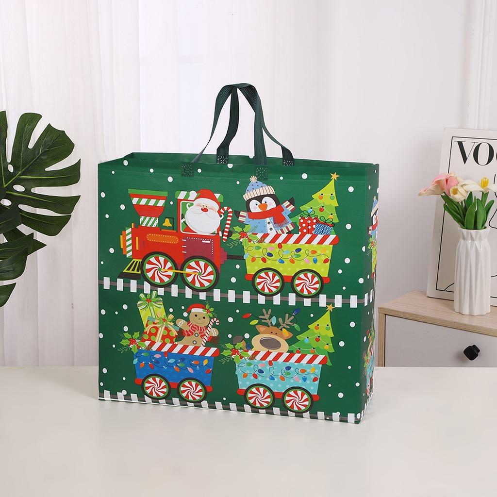 Large Size Gift Bag Non Woven Christmas Gift Bag Holiday Present Packaging Bag Hot Pressed For Large Sized Gifts Christmas Gift