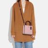 New COACH Cally High-Quality Pebbled Leather Handbag Shoulder Bag Crossbody Bag Mini Women's Pink & Burgundy CE598-IMV2G