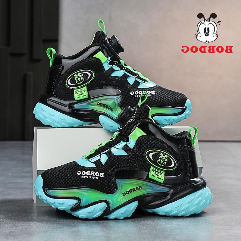 Bobodou Детские водонепроницаемые кожаные баскетбольные кроссовки Осень/Зима 2025