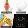 Watches Woman Elegant Quartz Watch Waterproof Luminous Stainless Steel Date Watches Woman Bracelet Gifts Box