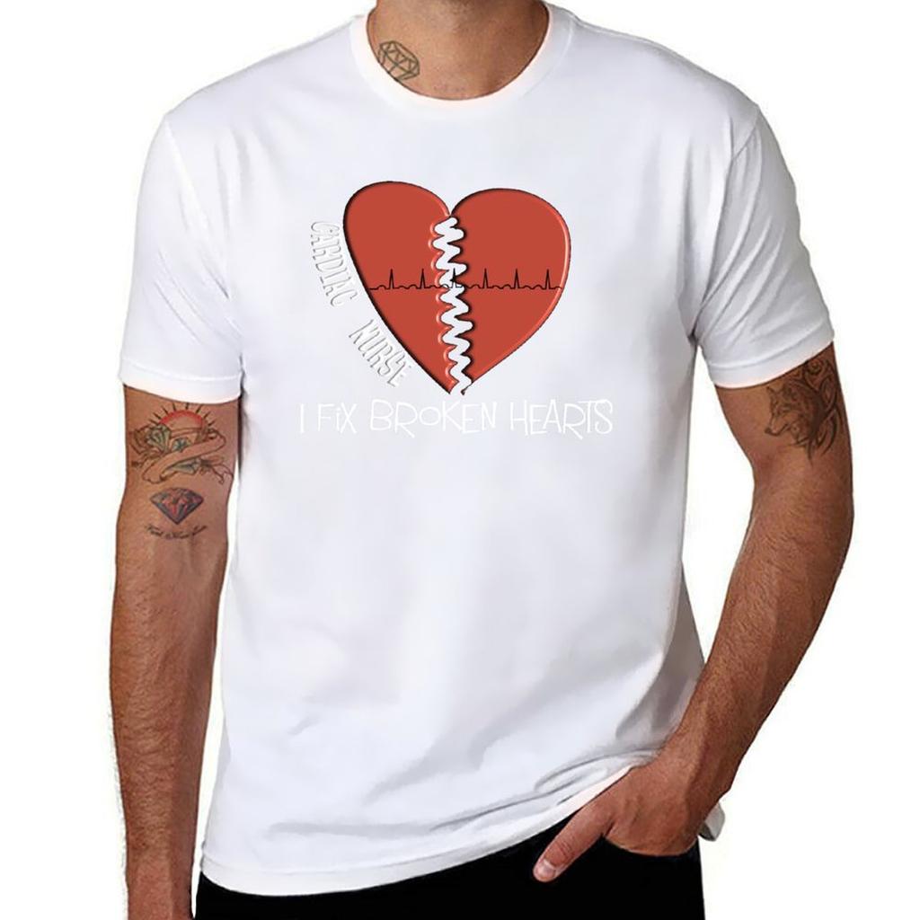 Cardiac Nurse Fixes Broken Hearts Tshirt Quick Dry Training Short Sleeve Tee Tshirt
