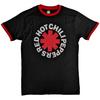 Red Hot Chili Peppers - Классическая Звездочка - Черная футболка с контрастными манжетами и воротником Унисекс