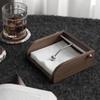HeMu Restaurant and Hotel Tissue Box Square Napkin Cardboard Bracket Light Luxury Stainless Steel Tissue Rack Ornaments