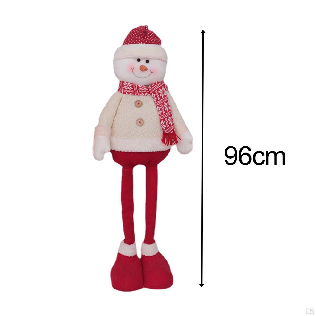 Christmas Decoration Doll Plush Long Legs Desktop Figurine Xmas Decor for Dining Table Party