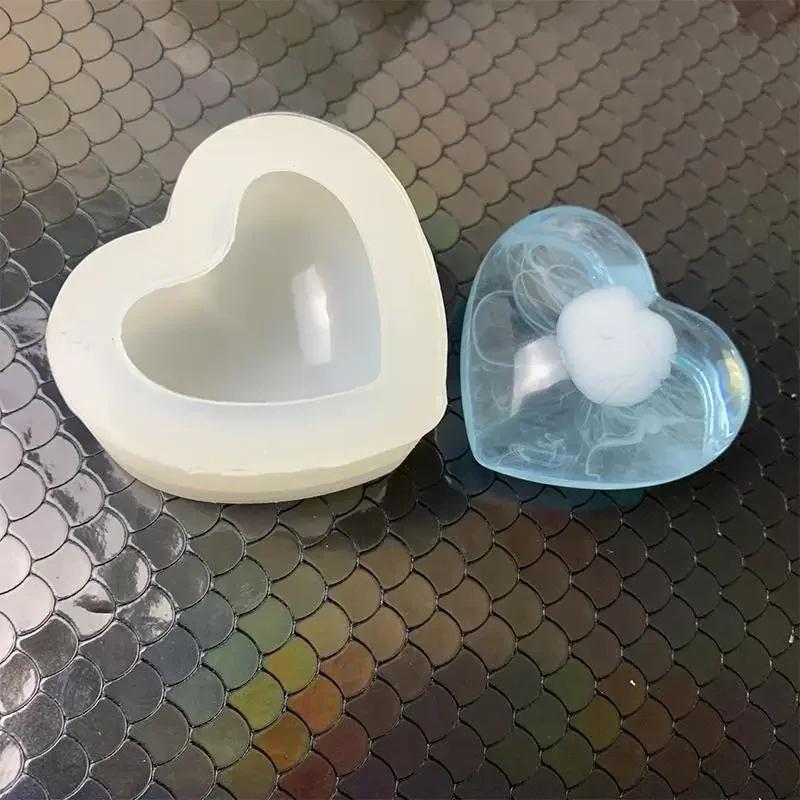 Creative Handmade Love Heart Crystal Silicone Mold Craft Cake Decor DIY Candle Resin Soap Plaster Creative Making Tools Supplies