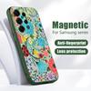 Чехол с цветочным узором «Лавандовый Пион Роза» для Samsung Galaxy S26 Ultra S25 Edge S24 Plus S23 FE S22 A17 A54 A55 A56 A57 5G Магнитный Для Magsafe Чехол