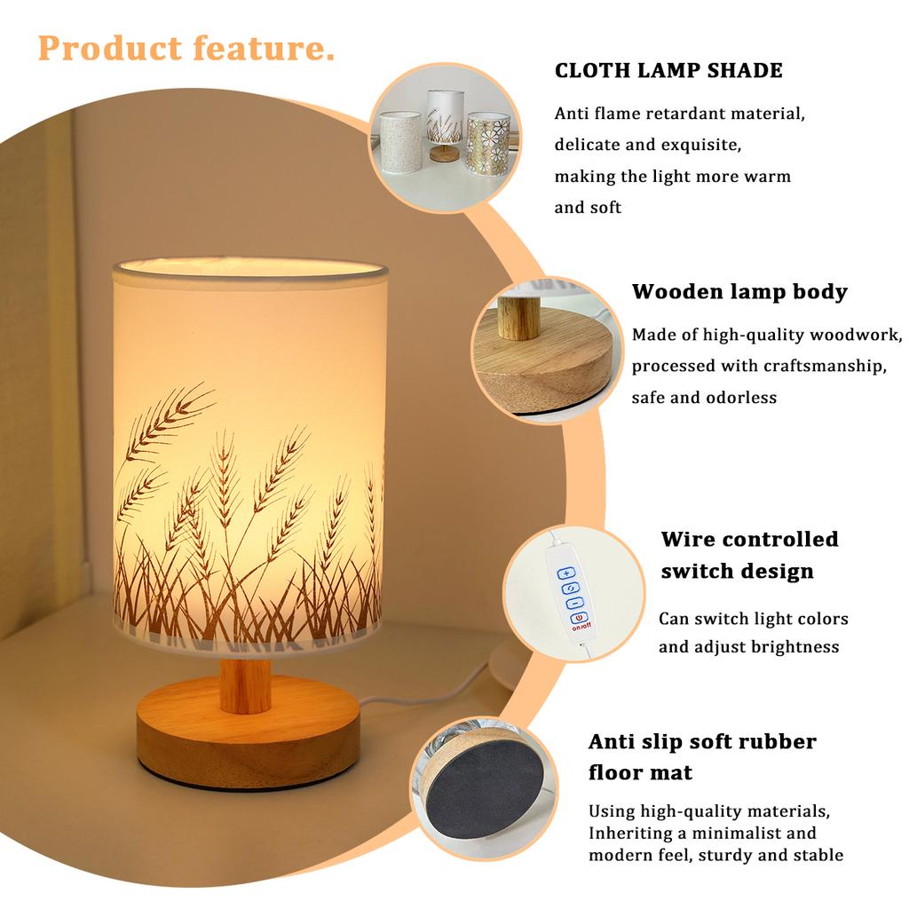 Современная минималистичная настольная лампа с питанием от USB и трехцветным переключателем, декоративная настольная лампа для дома и спальни, подарочная лампа