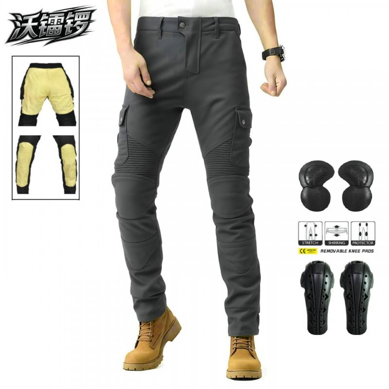 Mens Motorcycle Riding Jeans With Kevlar Reinforcement Tactical Workwear Protective Pants