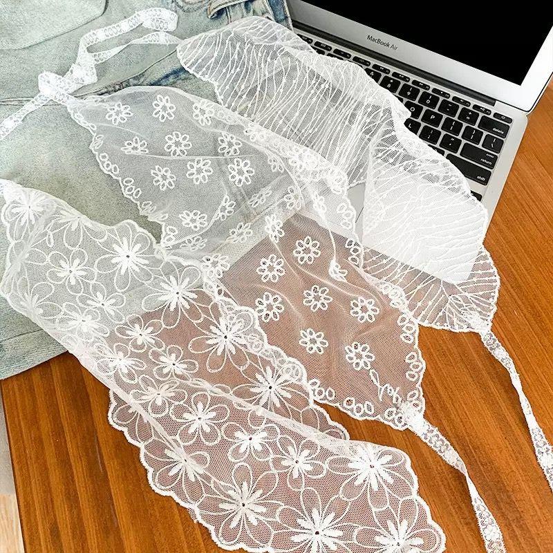 Women's Thin Style Hair Scarf Summer French Style Headscarf Headband Thin Breathable Ribbon Silk Scarf Retro Decoration