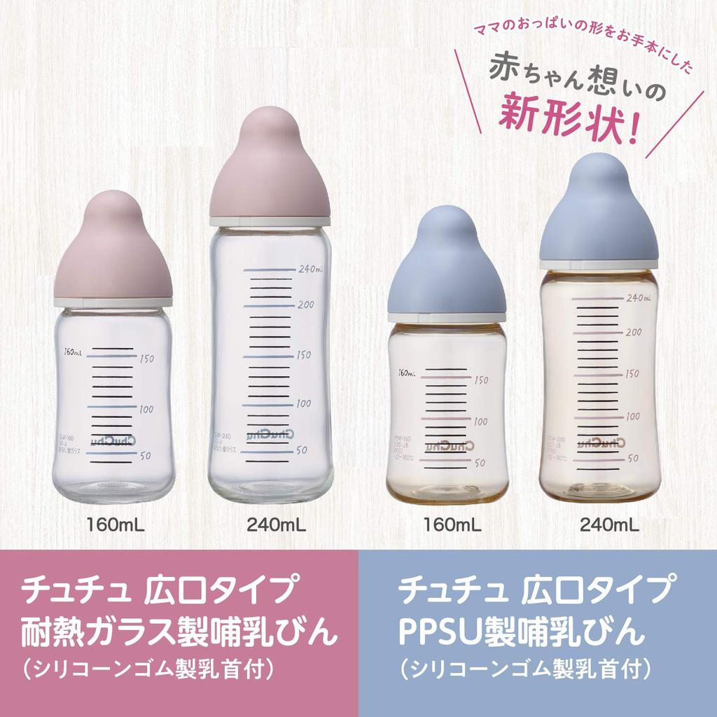 Детская бутылочка ChuChu Baby с широким горлышком, PPSU, 240 мл, для детей от 0 месяцев и старше