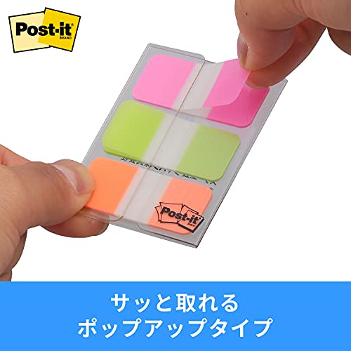 Post-it Film Sticky Notes Super Durable Thick Pink Green Orange 40 X 18 Mm 10 Sheets X 3 Pads 686S-2