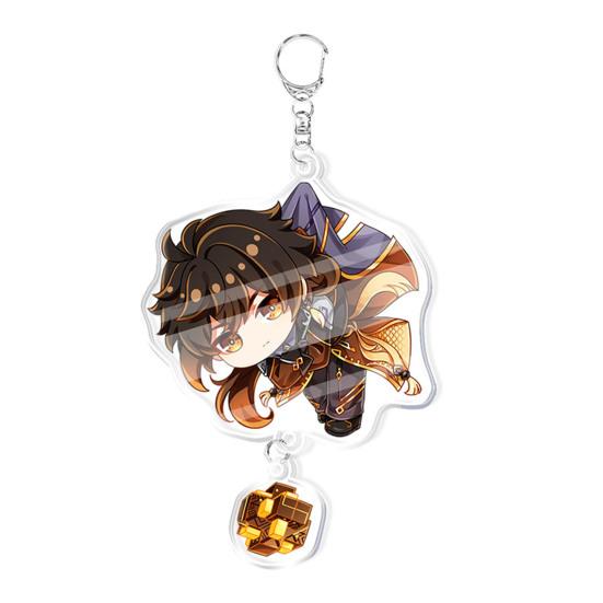 Подарочный орнамент, портативный тарталья с прозрачным узором, кулон Ганью, брелок Genshin Impact