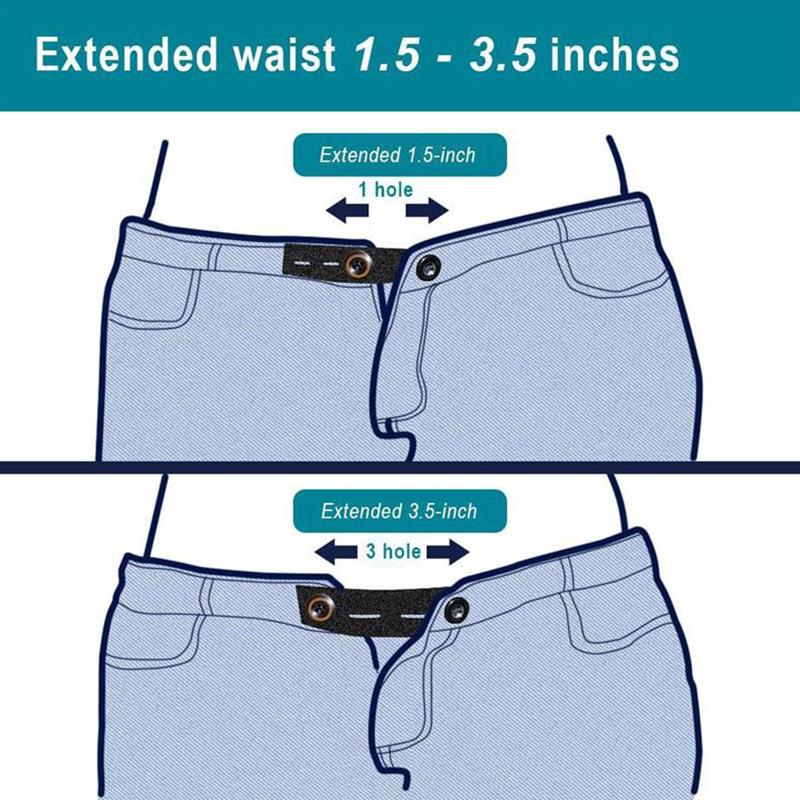 10 Pieces/Pack Waistband Extension Buckle Overweight Men Oversized Pregnant Women Adjustable Elastic Fit Pants Multi Colored