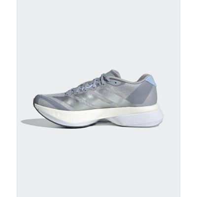 Женские кроссовки Adizero Boston 13 Halo Silver Metallic Серый Glow-Blue JS4949