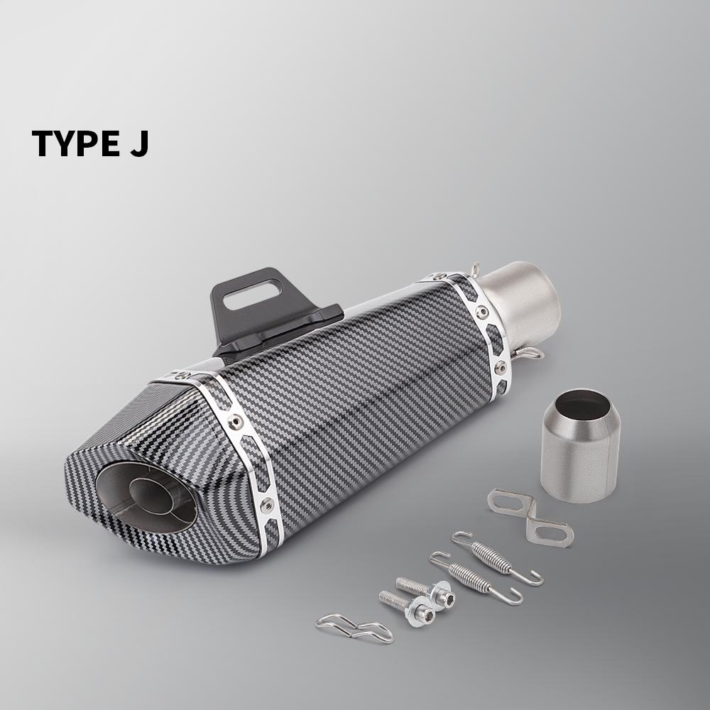 51mm Universal Exhaust Motorcycle Racing Muffler Modified Pipe for MT07 MT09 CBR500 CBR650 Z800 R25 B10 Z400 R3 R9 PCX125