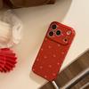 Подходит для чехла на мобильный телефон Apple 16 Iphone17promax Бордовый Бант 13 Ретро Простой 14 Противоударный 17 Мягкий Чехол