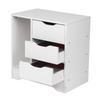 Modern Bedside Cabinet Chest Of 3 Drawer Bedroom Table Furniture (White)