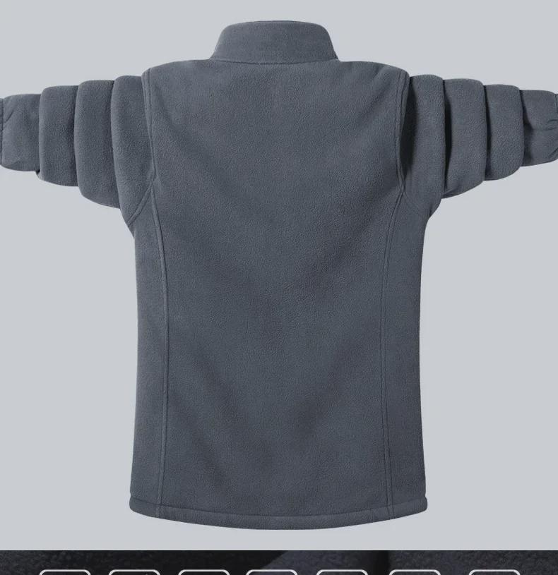 Мужская куртка и свитер из овчины больших размеров для осени/зимы - Модель 889