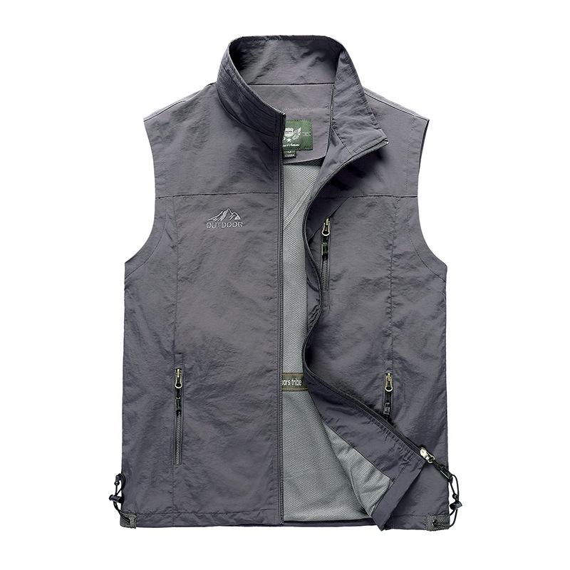 Men's Vest Spring and Autumn Thin Casual Breathable Vest Men's Youth Middle-aged and Elderly Quick-drying Vest Summer Vest