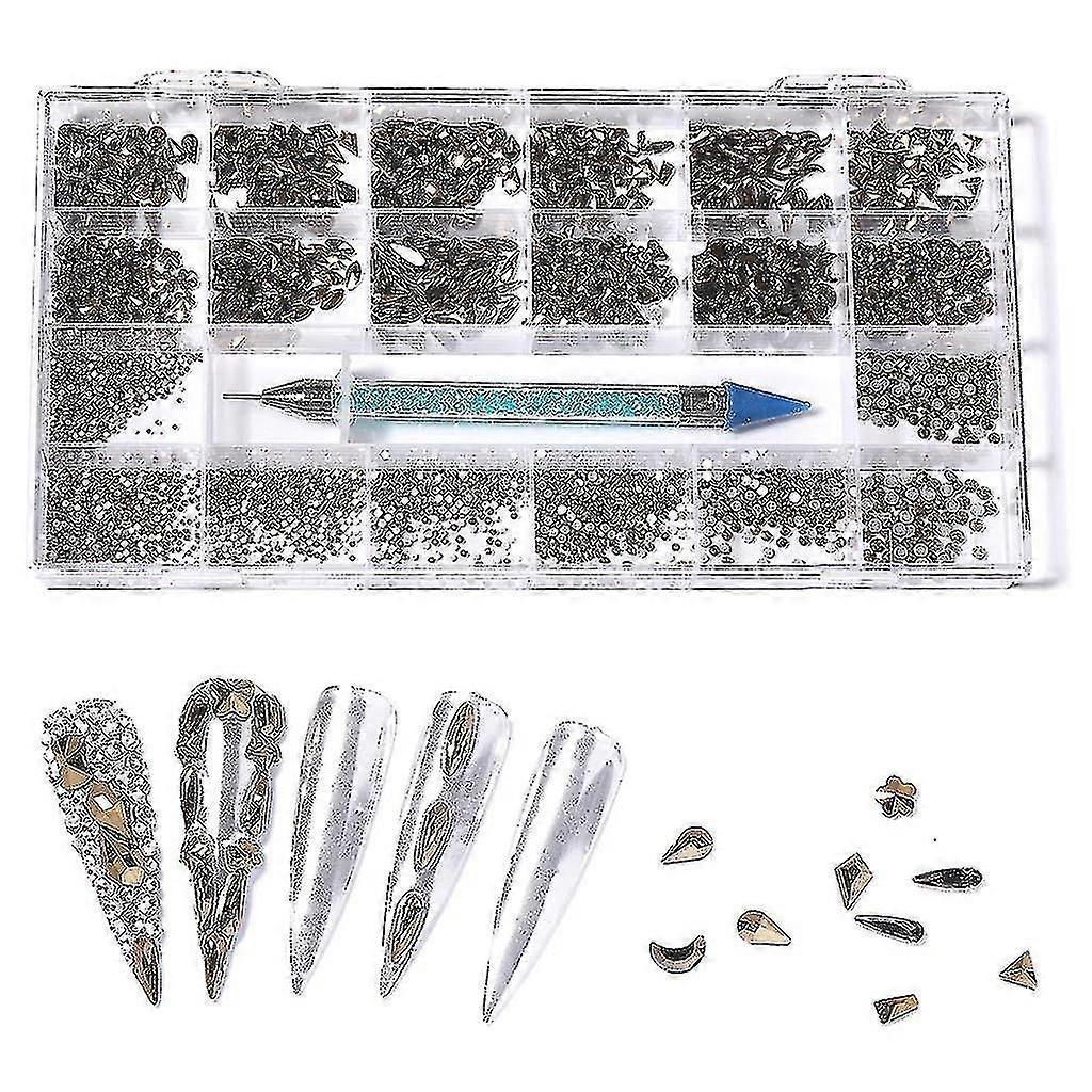 Crystal Nail Art Set Rhinestone Gem Multi-shape Jewels For Nail Art Diy Craft