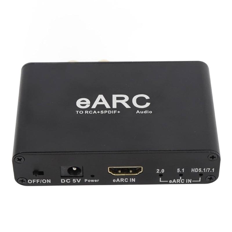 eARC Sound Extractor Adapters Converts HDTV To Opticals/3.5mm For Enhanceds Sound Systems With Volumes Control