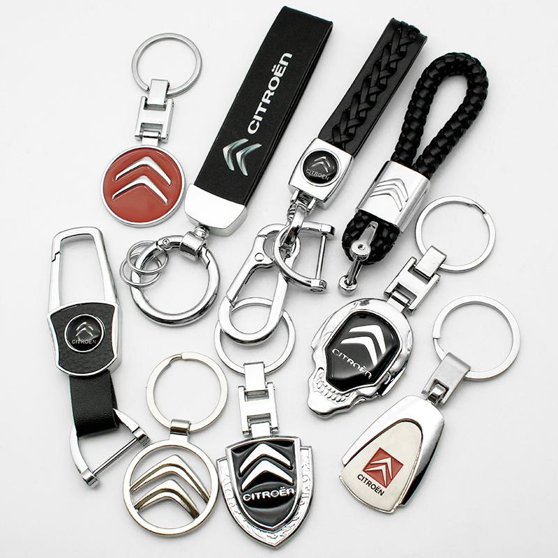Metal Leather Citroen C1 C2 C3 C4 Saxo C4L C5 C6 VTS C-ELYSEE Picasso Cactus For Car Keychain Key Rings Key Holder Accessories