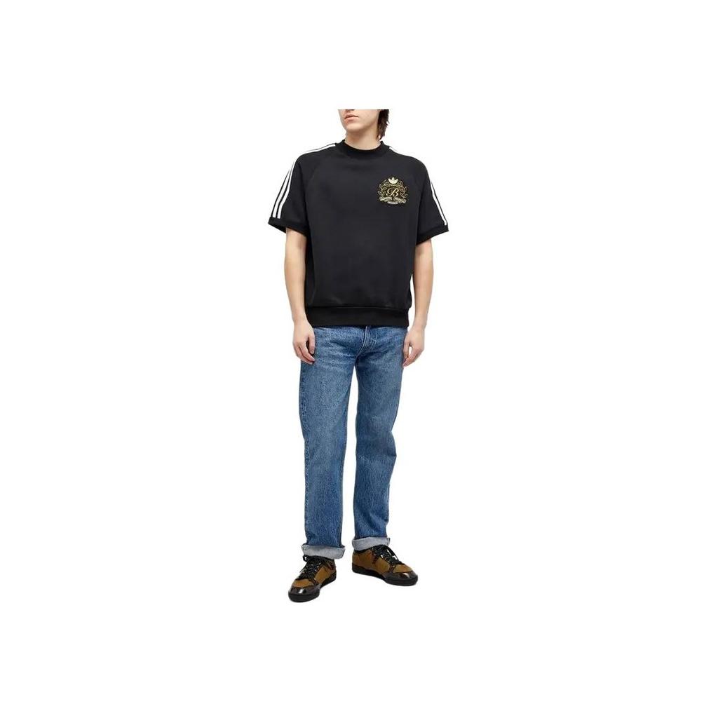 Adidas Черные/белые топы унисекс X Blondey Tee Crew IK9612