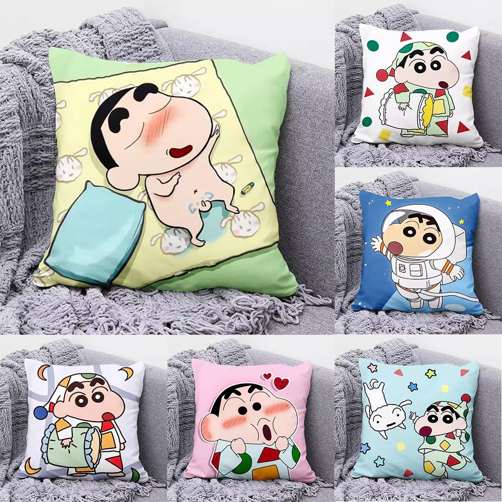 Милые наволочки с мультяшным принтом Crayon Shin-chan для уютного сна! Наволочка для диванной подушки, украшение комнаты, подарки