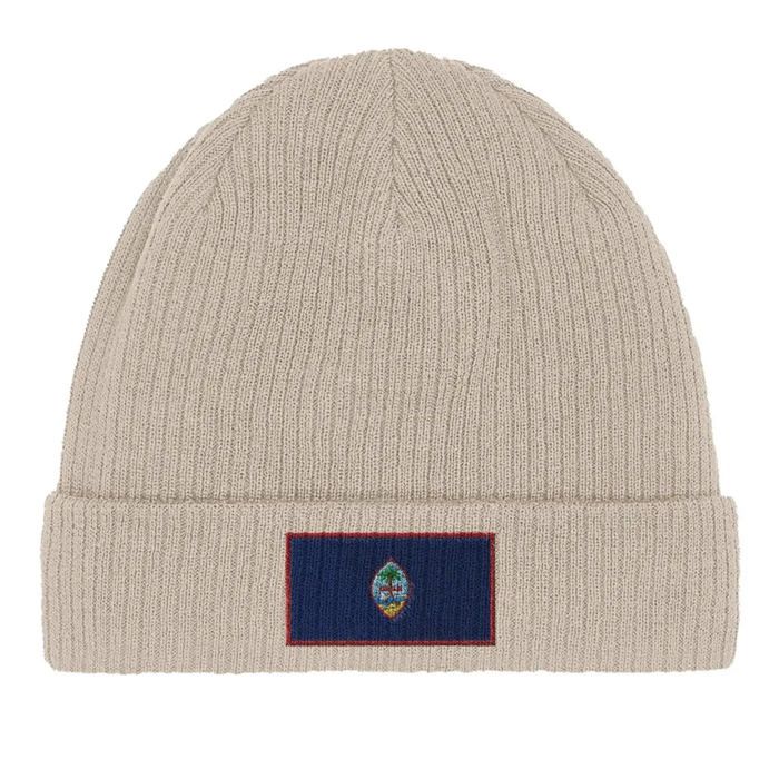 Bonnet Drapeau Guam En Beige