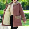 Autumn Winter Women Jacket Thick Fleece Warm Coat Ladies Lamb Coat Mid-Long Loose Mother Dress Female Jacket Plus Size