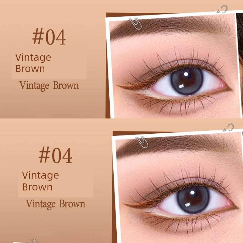 Double-Ended Gel Eyeliner Pen with Blade Brush, Smudge-Proof, Waterproof, Long-Lasting, for Beginners, Ultra-Fine Eyeliner Pen